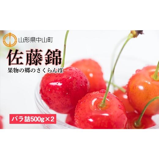 ふるさと納税 果物類 さくらんぼ 山形県 中山町 2026年受付開始 果物の郷 中山町からお届けします さくらんぼ「佐藤錦」秀 L1kg(バラ詰500g×2)