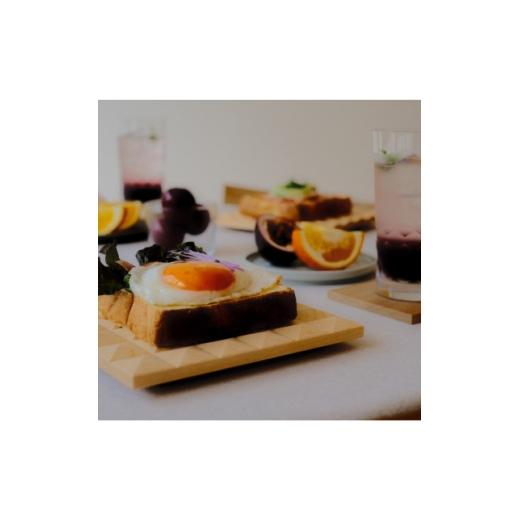 ふるさと納税 食器・グラス 皿 長野県 朝日村  栗の木 木製トーストプレート 「Mer:メル」 食パン1枚サイズ 18×18cm|パン皿 1722362の画像