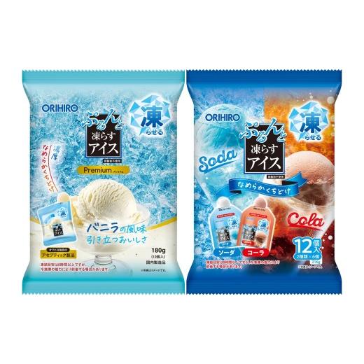 ふるさと納税 菓子 アイス 群馬県 高崎市 25186 期間数量限定 オリヒロ ぷるんと凍らすアイス プレミアム バニラ、ソーダ+コーラ 2種12袋