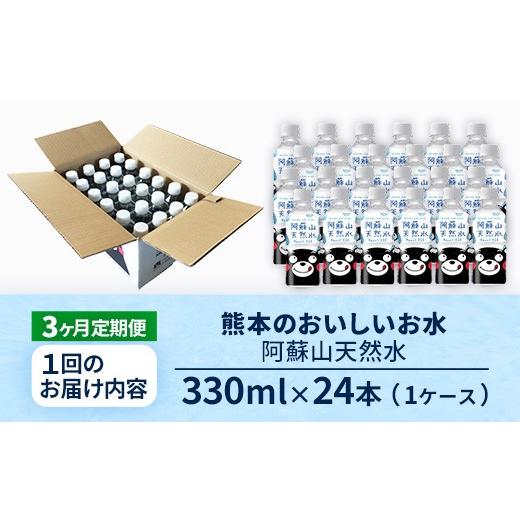 ふるさと納税 水・ミネラルウォーター 熊本県 甲佐町  定期便3ヶ月 熊本のおいしいお水 阿蘇山天然水 330ml×24本（1ケース）（共通返礼品・御船町） - 天然水…_6