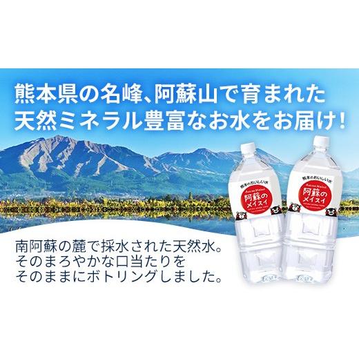 ふるさと納税 水・ミネラルウォーター 熊本県 甲佐町  定期便2ヶ月 熊本のおいしいお水 阿蘇のメイスイ 2L×12本（2ケース）（共通返礼品・御船町） - 天然水 …の画像