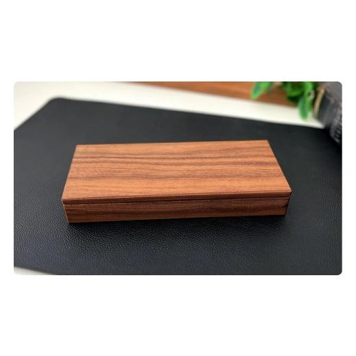 ふるさと納税 木工品・竹工品 岐阜県 郡上市 KATOMOKU 朱肉+スタンプ+捺印マット セットケース ウォールナット km-62WA 捺印 雑貨 おしゃれ シンプル 木製 カ…の画像