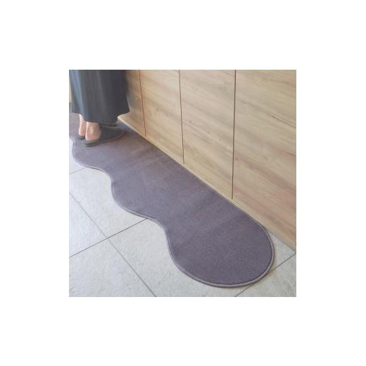 ふるさと納税 雑貨・日用品 インテリア 大阪府 泉佐野市 北欧風キッチンマット ラグマットタイプ 45×150cm ピーナッツ型 モーブ 抗菌防臭 SEK 織人しきもの屋…