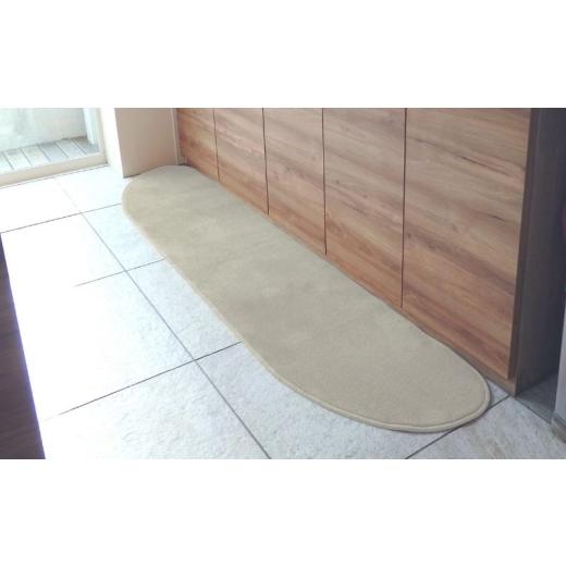 ふるさと納税 雑貨・日用品 インテリア 大阪府 泉佐野市 北欧風キッチンマット ラグマットタイプ 45×150cm ゆりかご型 アッシュベージュ 抗菌防臭 SEK 織人し…