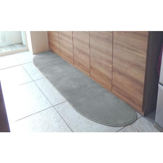 ふるさと納税 雑貨・日用品 インテリア 大阪府 泉佐野市 北欧風キッチンマット ラグマットタイプ 45×150cm ゆりかご型 シルバーグレー 抗菌防臭 SEK 織人しき…