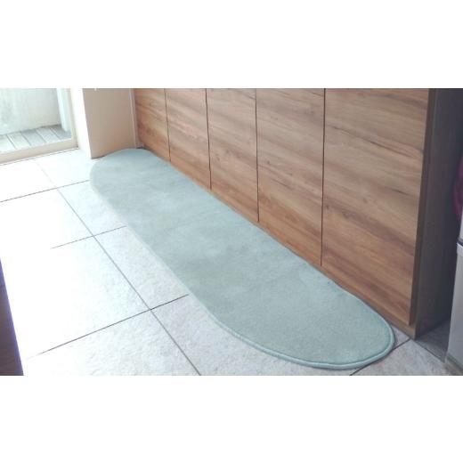 ふるさと納税 雑貨・日用品 インテリア 大阪府 泉佐野市 北欧風キッチンマット ラグマットタイプ 45×150cm ゆりかご型 アッシュミント 抗菌防臭 SEK 織人しき…