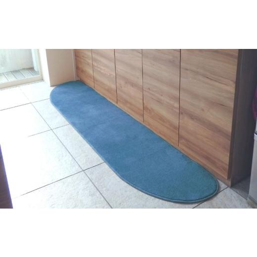 ふるさと納税 雑貨・日用品 インテリア 大阪府 泉佐野市 北欧風キッチンマット ラグマットタイプ 45×150cm ゆりかご型 ブルームーン 抗菌防臭 SEK 織人しきも…