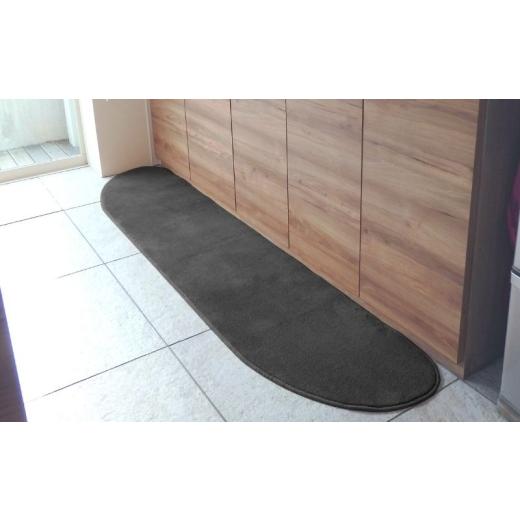 ふるさと納税 雑貨・日用品 インテリア 大阪府 泉佐野市 北欧風キッチンマット ラグマットタイプ 45×150cm ゆりかご型 チャコール 抗菌防臭 SEK 織人しきもの…