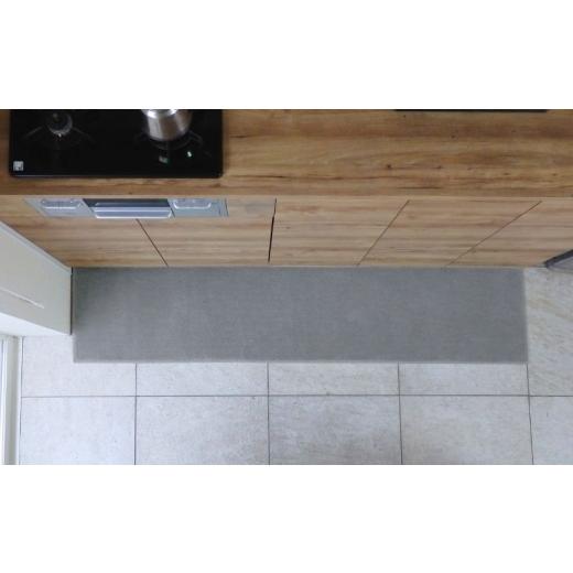 ふるさと納税 雑貨・日用品 インテリア 大阪府 泉佐野市 北欧風キッチンマット ラグマットタイプ 45×150cm ノーマル型 シルバーグレー 抗菌防臭 SEK 織人しき…