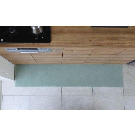 ふるさと納税 雑貨・日用品 インテリア 大阪府 泉佐野市 北欧風キッチンマット ラグマットタイプ 45×150cm ノーマル型 アッシュミント 抗菌防臭 SEK 織人しき…