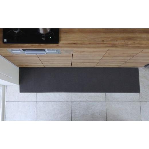 ふるさと納税 雑貨・日用品 インテリア 大阪府 泉佐野市 北欧風キッチンマット ラグマットタイプ 45×150cm ノーマル型 チャコール 抗菌防臭 SEK 織人しきもの…