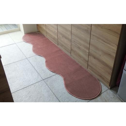 ふるさと納税 雑貨・日用品 インテリア 大阪府 泉佐野市 北欧風キッチンマット ラグマットタイプ 45×240cm ピーナッツ型 ライトマホガニー 抗菌防臭 SEK 織人…