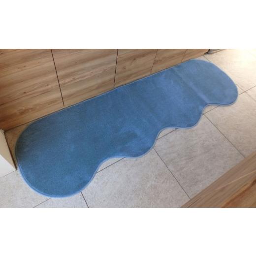 ふるさと納税 雑貨・日用品 インテリア 大阪府 泉佐野市 北欧風キッチンマット ラグマットタイプ 65×210cm ピーナッツ型 ブルームーン 抗菌防臭 SEK 織人しき…