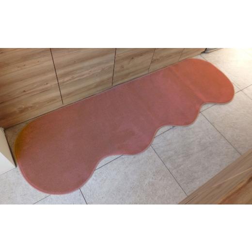 ふるさと納税 雑貨・日用品 インテリア 大阪府 泉佐野市 北欧風キッチンマット ラグマットタイプ 65×210cm ピーナッツ型 ライトマホガニー 抗菌防臭 SEK 織人…