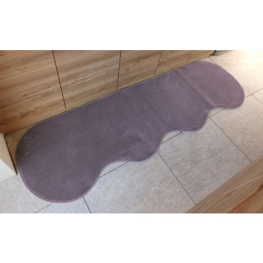 ふるさと納税 雑貨・日用品 インテリア 大阪府 泉佐野市 北欧風キッチンマット ラグマットタイプ 65×210cm ピーナッツ型 モーブ 抗菌防臭 SEK 織人しきもの屋…