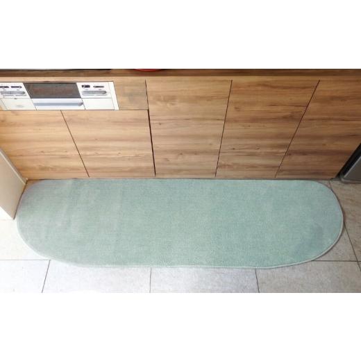ふるさと納税 雑貨・日用品 インテリア 大阪府 泉佐野市 北欧風キッチンマット ラグマットタイプ 65×210cm ゆりかご型 アッシュミント 抗菌防臭 SEK 織人しき…