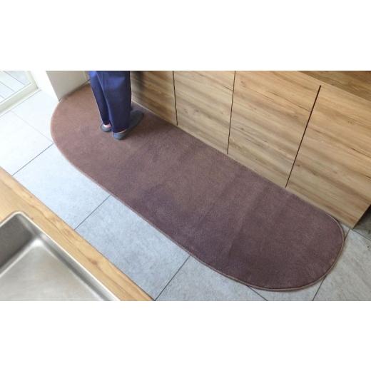 ふるさと納税 雑貨・日用品 インテリア 大阪府 泉佐野市 北欧風キッチンマット ラグマットタイプ 65×210cm ゆりかご型 ココア 抗菌防臭 SEK 織人しきもの屋工…