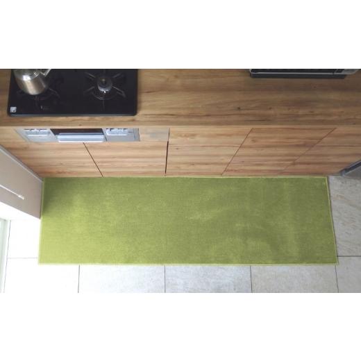 ふるさと納税 雑貨・日用品 インテリア 大阪府 泉佐野市 北欧風キッチンマット ラグマットタイプ 65×210cm ノーマル型 ピスタチオ 抗菌防臭 SEK 織人しきもの…
