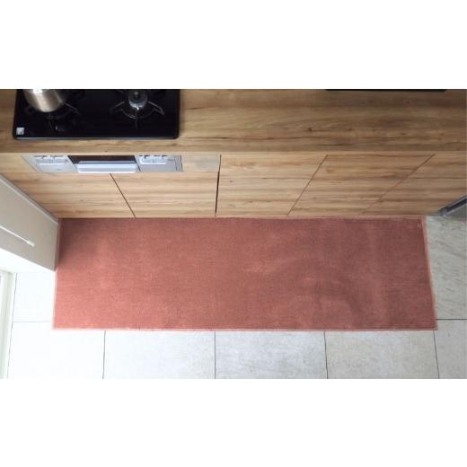 ふるさと納税 雑貨・日用品 インテリア 大阪府 泉佐野市 北欧風キッチンマット ラグマットタイプ 65×210cm ノーマル型 ライトマホガニー 抗菌防臭 SEK 織人し…