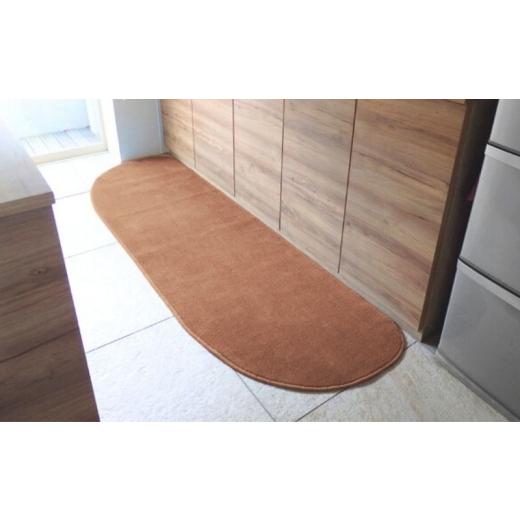 ふるさと納税 雑貨・日用品 インテリア 大阪府 泉佐野市 北欧風キッチンマット ラグマットタイプ 65×225cm ゆりかご型 オーカー 抗菌防臭 SEK 織人しきもの屋…