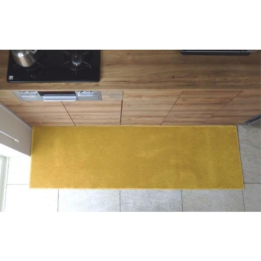 ふるさと納税 雑貨・日用品 インテリア 大阪府 泉佐野市 北欧風キッチンマット ラグマットタイプ 65×225cm ノーマル型 ゴールド 抗菌防臭 SEK 織人しきもの屋…