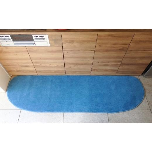 ふるさと納税 雑貨・日用品 インテリア 大阪府 泉佐野市 北欧風キッチンマット ラグマットタイプ 65×240cm ゆりかご型 ブルームーン 抗菌防臭 SEK 織人しきも…