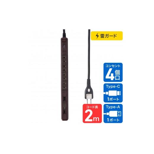 ふるさと納税 電化製品 大阪府 大東市 スリム回転USBタップ PD20W WB-SL4222SUC(WD) 木目調