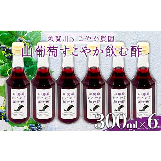 ふるさと納税 果汁飲料 ぶどう 福島県 須賀川市 山ぶどうのさわやかな酸味 須賀川すこやか農園 山葡萄すこやか飲む酢 300ml 6本 ブドウ ぶどう 果実酢 フルー…