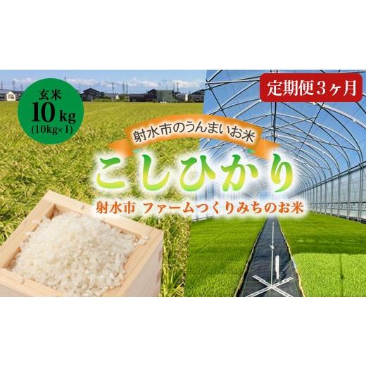 ふるさと納税 米 コシヒカリ 富山県 射水市 3ヶ月定期便 射水市 射水の美味しいお米 ファームつくりみちのお米 作道米 R8年度産こしひかり10kg(10kg×1) 玄…