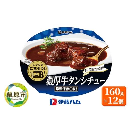 ふるさと納税 加工品等 レトルト 宮城県 栗原市 伊藤ハム そうざい レンジでごちそう濃厚 牛タン シチュー 160g×12個 惣菜 そうざい おかず シチュー 肉厚 牛…
