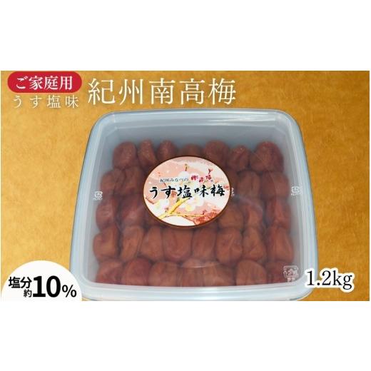 ふるさと納税 加工品等 梅干 和歌山県 みなべ町 家庭用 紀州南高梅 うす塩梅 1.2kg/塩分約10% maruni037