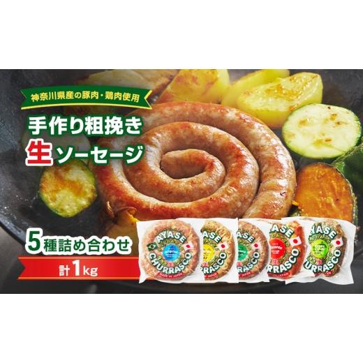 ふるさと納税 肉 ソーセージ 神奈川県 綾瀬市 神奈川県産の豚肉・鶏肉使用 手作り粗挽き生ソーセージ 5種類詰め合わせセットA 1kg 肉料理 つまみ ビール…