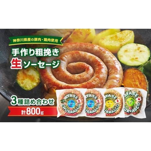 ふるさと納税 肉 ソーセージ 神奈川県 綾瀬市 神奈川県産豚肉・鶏肉使用 手作り粗挽き生ソーセージ 詰め合わせセットB 800g 肉料理 つまみ ビールのおつ…