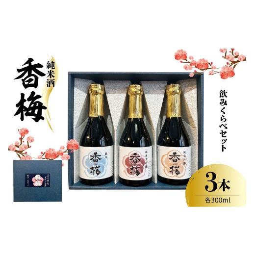 ふるさと納税 日本酒 純米大吟醸酒 山形県 米沢市 香梅純米酒 300ml 3本飲み比べセット 300ml×3種 〔香坂酒造〕日本酒 辛口 地酒 セット 純米 大吟醸 吟醸 本…