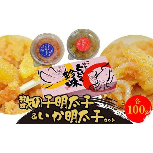 ふるさと納税 魚貝類 明太子 福岡県 大任町 数の子明太子&amp;いか明太子セット(各100g) 博多徳永とくとく珍味 大任町