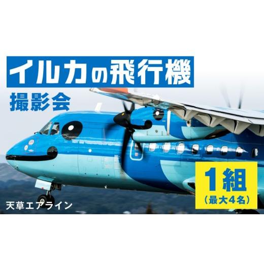 ふるさと納税 体験チケット 熊本県 天草市 S035-010_イルカの飛行機「天草エアライン」天草空港内での撮影会
