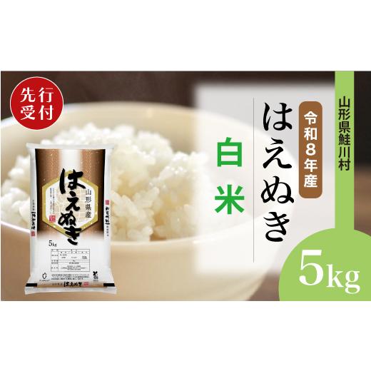 ふるさと納税 米 はえぬき 山形県 鮭川村 令和8年産米先行受付 鮭川村 はえぬき 白米 5kg (5kg×1袋) 配送時期選べます