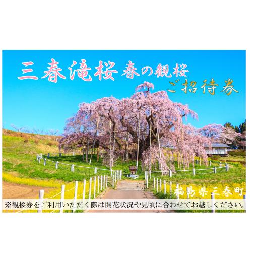 ふるさと納税 入場券・優待券 福島県 三春町 三春滝桜 春の観桜ご招待券(滝桜観桜券)