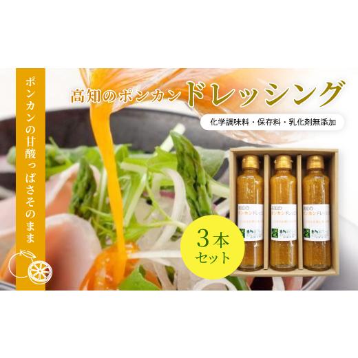 ふるさと納税 調味料・油 ドレッシング 高知県 四万十市 高知 の ポンカン ドレッシング 3本 セット 甘み 酸味 甘酸っぱい ぽんかん サラダ 調味料 フルーツ …