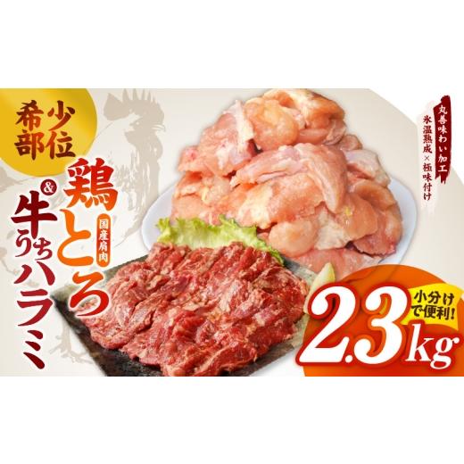ふるさと納税 牛肉 セット 大阪府 泉佐野市 氷温熟成 希少部位セット 牛うちハラミ800g&国産鶏とろ(肩肉)1.5kg カット済み 氷温熟成×極味付け 小分け 味…