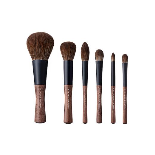 ふるさと納税 美容 広島県 熊野町 熊野化粧筆 連シリーズ6点セット メイクブラシ 化粧筆 フェイスブラシ チークブラシ アイシャドウブラシ 熊野筆 伝統工芸 職…