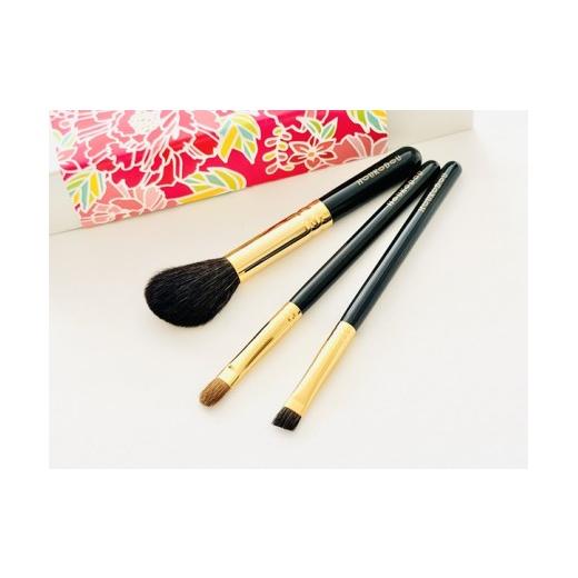 ふるさと納税 美容 広島県 熊野町 熊野化粧筆 宙高級ブラシ3本セット 熊野筆ほうこどう メイクブラシ 化粧筆 ファンデーションブラシ アイシャドーブラシ 熊…