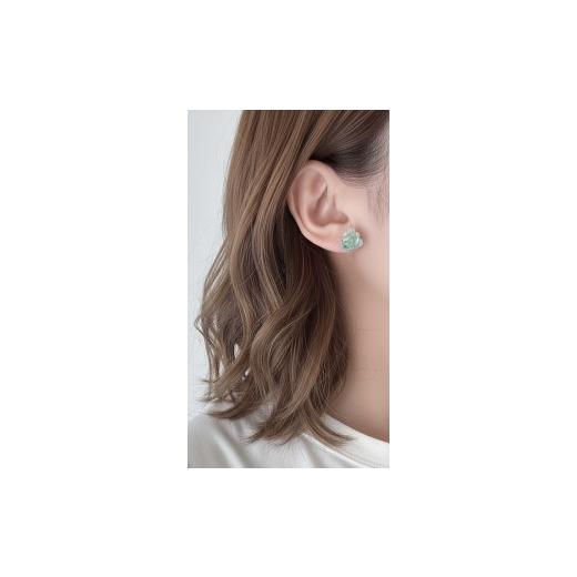 ふるさと納税 アクセサリー 兵庫県 上郡町 シーリーフフラワーのイヤリング（グリーン）| イヤリング アクセサリー カラー バリエーション 贈り物 シーリーフ …_3