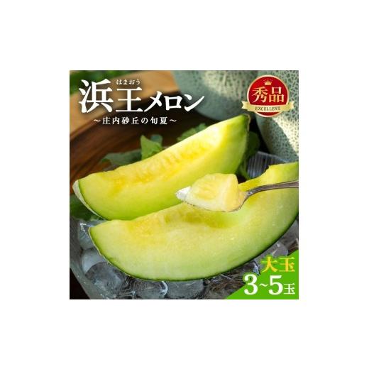 ふるさと納税 メロン メロン青肉 山形県 酒田市 庄内砂丘の旬夏 「浜王メロン」 約5kg(青肉/3〜5玉入)