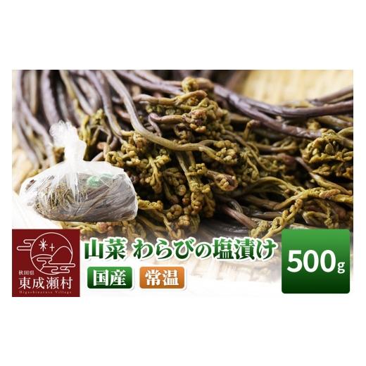 ふるさと納税 野菜類 山菜 秋田県 東成瀬村 山菜 わらびの塩漬け 500g 秋田県 東成瀬村産 TAKAYA 山菜 国産 ワラビ わらび 塩漬け