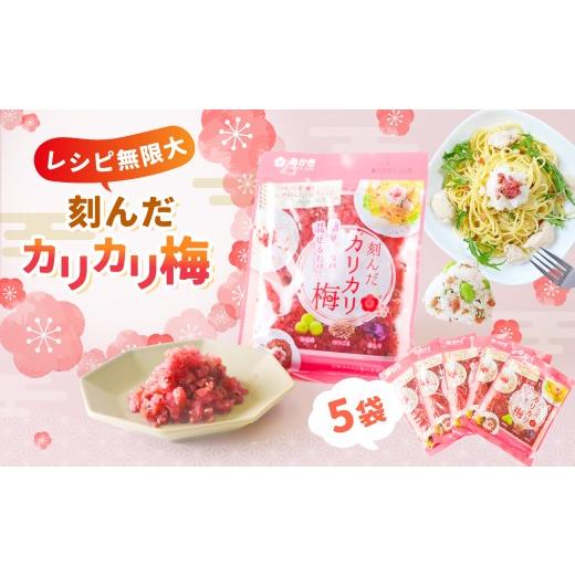 ふるさと納税 加工品等 梅干 群馬県 前橋市 梅 刻んだカリカリ梅 80g 5袋 種なし | 梅 国産 カリカリ梅 種抜き 刻み梅 アレンジ ご飯のお供 混ぜご飯 洋食 和…