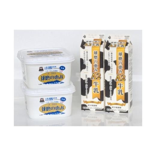 ふるさと納税 水・ミネラルウォーター 熊本県 錦町 牛乳 ヨーグルト 球磨の恵み お腹にもやさしいA2ミルクとヨーグルト加糖 セット ミルク 牛乳2本 ヨーグルト…