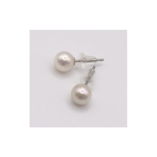 ふるさと納税 アクセサリー ピアス 三重県 伊勢市 2034 Pt900 あこや本真珠6.5〜7.0mm スタッドピアス