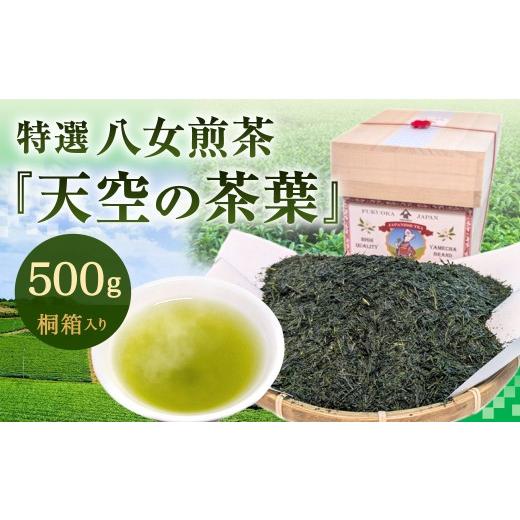 ふるさと納税 お茶類 緑茶(茶葉・ティーバッグ) 福岡県 北九州市 2026年4月下旬発送開始 特選八女煎茶「天空の茶葉」桐箱入り 500g(約1.5ヵ月分)緑茶 煎…