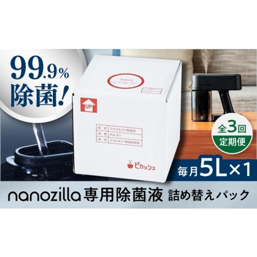 ふるさと納税 雑貨・日用品 熊本県 菊陽町 全3回定期便 nanozilla専用 銀イオン除菌液 5L / 衛生 銀イオン ペット 除菌 除菌作業 抗菌 ミスト 保育園 感染対…